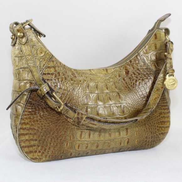 Brahmin Bags Brahmin Crocodile Alligator Embossed Leather Brown